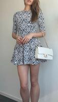 Zara Kleid S M 34 36 38 blau weiß Skater Blogger Blumen floral Hessen - Gudensberg Vorschau