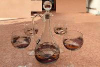 schöne Karaffe mit 4 Weingläsern, handgearbeitet, Stil Tiffany Lindenthal - Köln Lövenich Vorschau