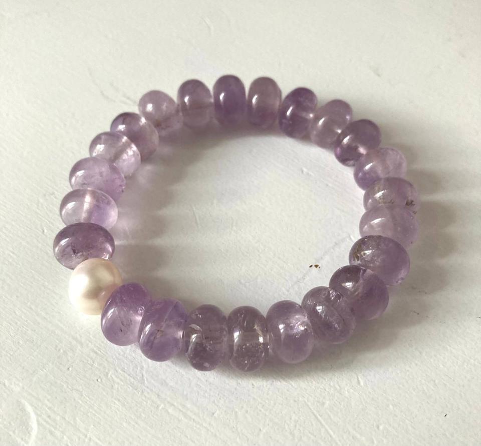 Amethystarmband Amethyst Armband flexyband SW Perle 11,5mm in Magdeburg