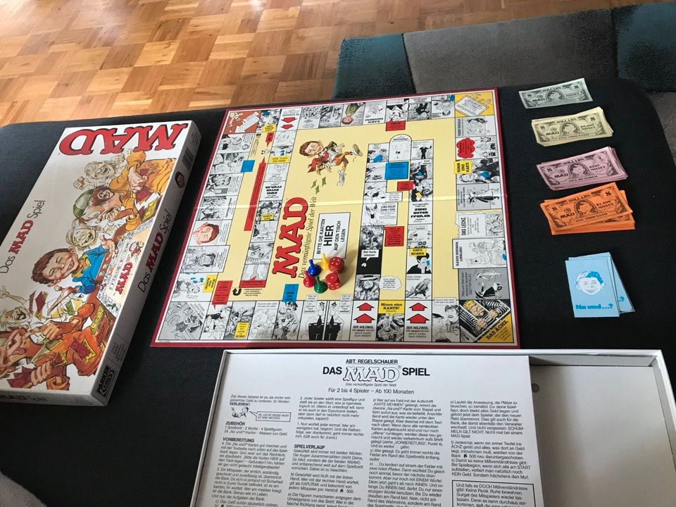 Das MAD Spiel - Brettspiel von Parker aus 1982 Geprüft komplett in Berlin
