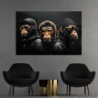 Banksy 3 SWAG Affen Monkey Wandbild, Acrylglas Poster Leinwand Stuttgart - Stuttgart-Ost Vorschau