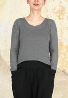 Shirt Grau Gr. 38 - 40 Longsleeve Spitze Feinstrick Ajour Schleswig-Holstein - Siek Vorschau