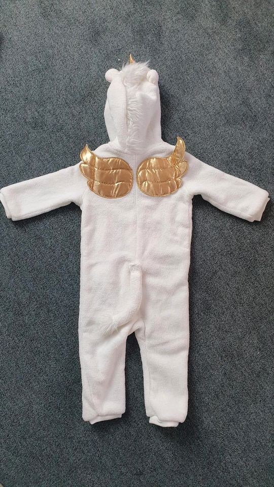 H&M Baby Plüsch Overall Einhorn Kostüm 80 wie NEU Fasching in Langenselbold