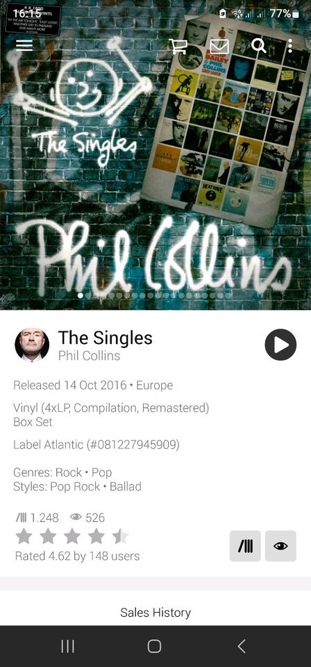 PHIL COLLINS THE SINGLES BOX - ultra selten in Oberhausen