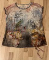 Taifun T-Shirt L senf exotisch kurzarm Blumen rosa retro Thüringen - Nordhausen Vorschau