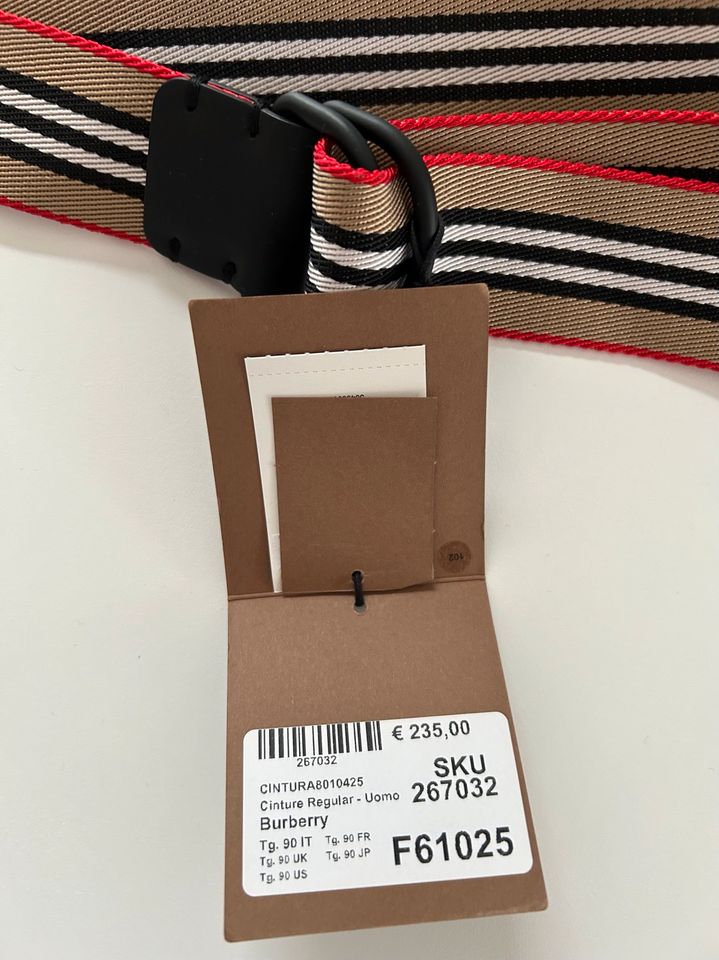 Burberry Gürtel Stoff 90cm Neu in Mülheim (Ruhr)