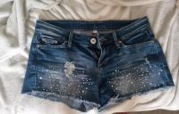 Tom Tailor Damen Jeans Shorts blau 28 Glitzer Applikationen Berlin - Köpenick Vorschau