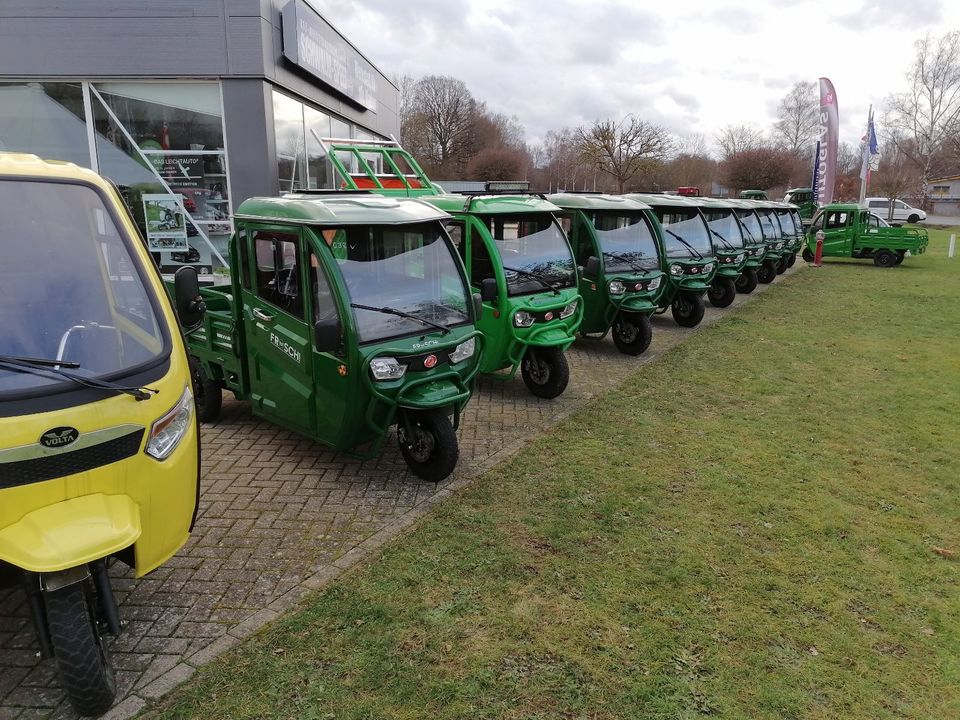 3Rad Elektro Kipper Pritsche "Cargo Premium" Kabinenroller Volta Frosch GRAND EXTRA HYBRID Runner Lastendreirad 3 Rad Lastenbike Lastenrad Mega Aixam Ape Piaggio Porter PRO Caddy Transporter VOLT in Neukirchen