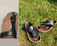 Birkenstock Gizeh Glitzer Snake Schwarz 36 Sandalen Hausschuh Bayern - Landsberg (Lech) Vorschau