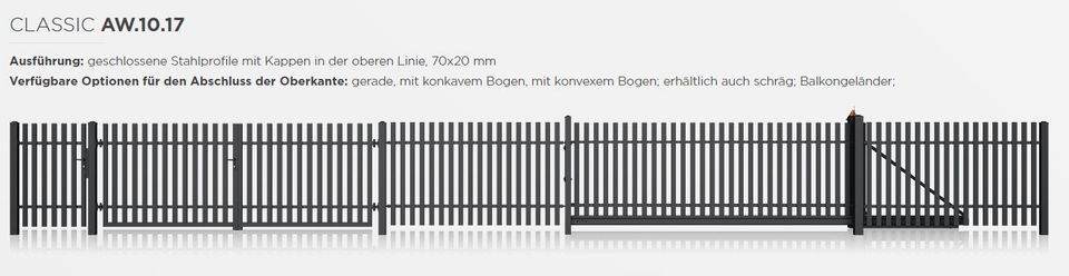 Schiebetor Zaunelement Zweiflügeltor Pforte AW.10.17 in Wetter (Ruhr)