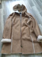 Beige Winterjacke Felljacke gefüttert Damen lang mit Kapuze Berlin - Köpenick Vorschau