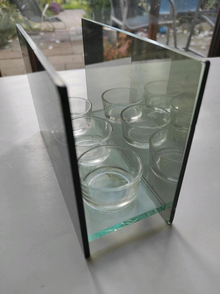 Teelichthalter gespiegelt 3 Teelichter in Bad Oldesloe