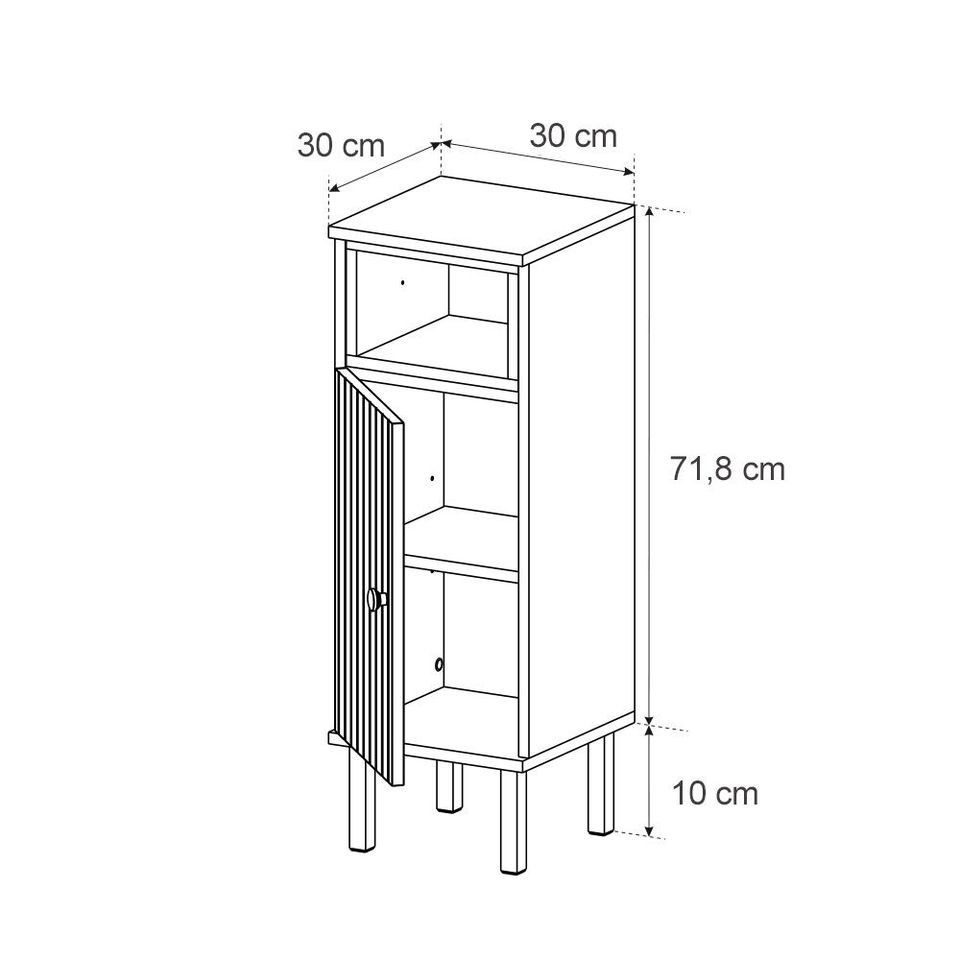 Badschrank Midischrank Badmöbel Schrank Badezimmerschrank ID-784 in Stuhr