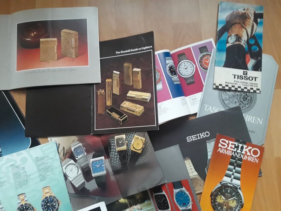 Vintage Uhren und Feuerzeug- Kataloge mit Preisl. 70/80er Jahre in Hamburg