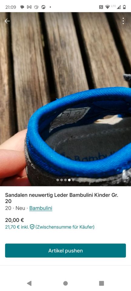 Sandalen neuwertig Leder Bambulini Kinder Gr. 20 in Köln