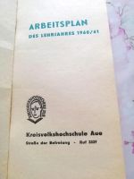 Kreisvolkshochschule Aue DDR Arbeitsplan 1960/61 mit Ehrentafel❗ Sachsen - Aue Vorschau