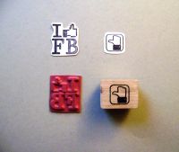 Stempel - Holz und unmontiertes Gummi - I like Facebook- Facebook Altona - Hamburg Blankenese Vorschau