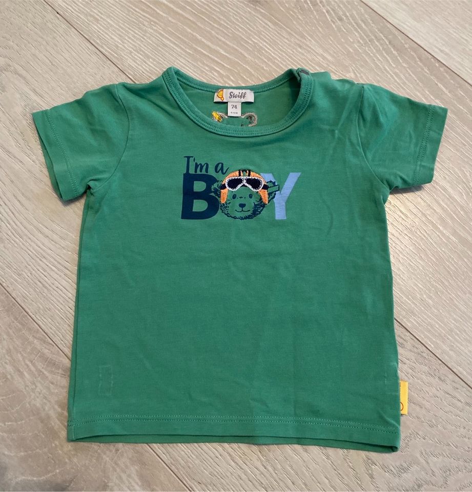 Steiff Jungen T-Shirt I‘m a Boy Gr 74 neuwertig in Bopfingen