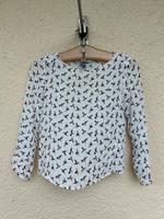 Mango Bluse Shirt Vögel kolibri Sommer bunt s 36 weiß Top Baden-Württemberg - Hilzingen Vorschau