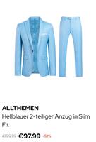 allthemen Hellblauer 2-teiliger Slim Fit Anzug Nordrhein-Westfalen - Hamm Vorschau