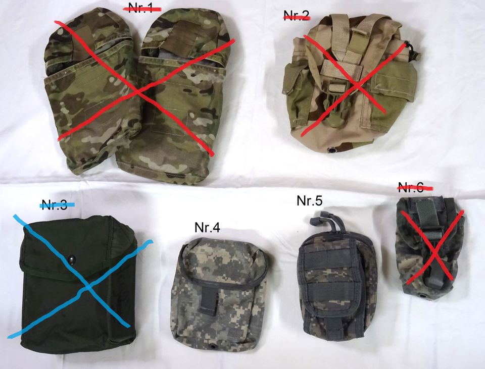 Zusatztaschen Gürteltaschen Militär - gebraucht in Krummennaab