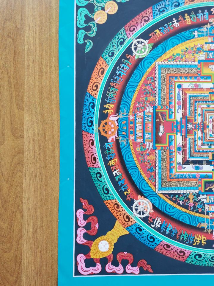 Mandala Kalachakra 56x55cm - vom Thangka Meister & Lama aus Nepal in Frankfurt am Main