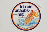 Aufkleber/Sticker Hapag-Lloyd Ich bin urlaubsreifØ12 80er vintage Bayern - Berching Vorschau