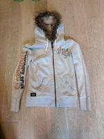 Superdry Sweatshirtjacke hellgrau mit Glitzer, Gr. M Niedersachsen - Sehnde Vorschau