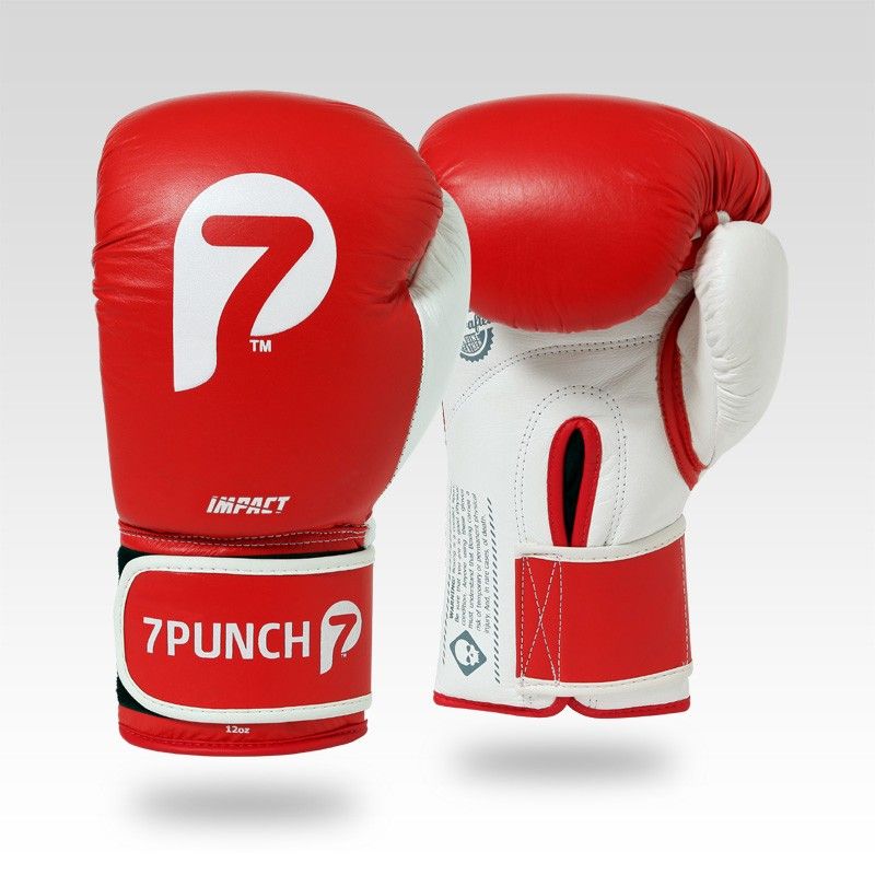 7PUNCH Impact Boxhandschuhe Leder Rot 10- 16 oz in Demen