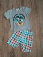 Set kurze Hose kariert, Shirt grau Mickey Mouse Disney, Gr. 86 Niedersachsen - Lehrte Vorschau