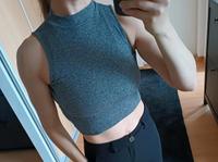 Cropped Top H&M Divided Gr. S grau high neck Berlin - Westend Vorschau
