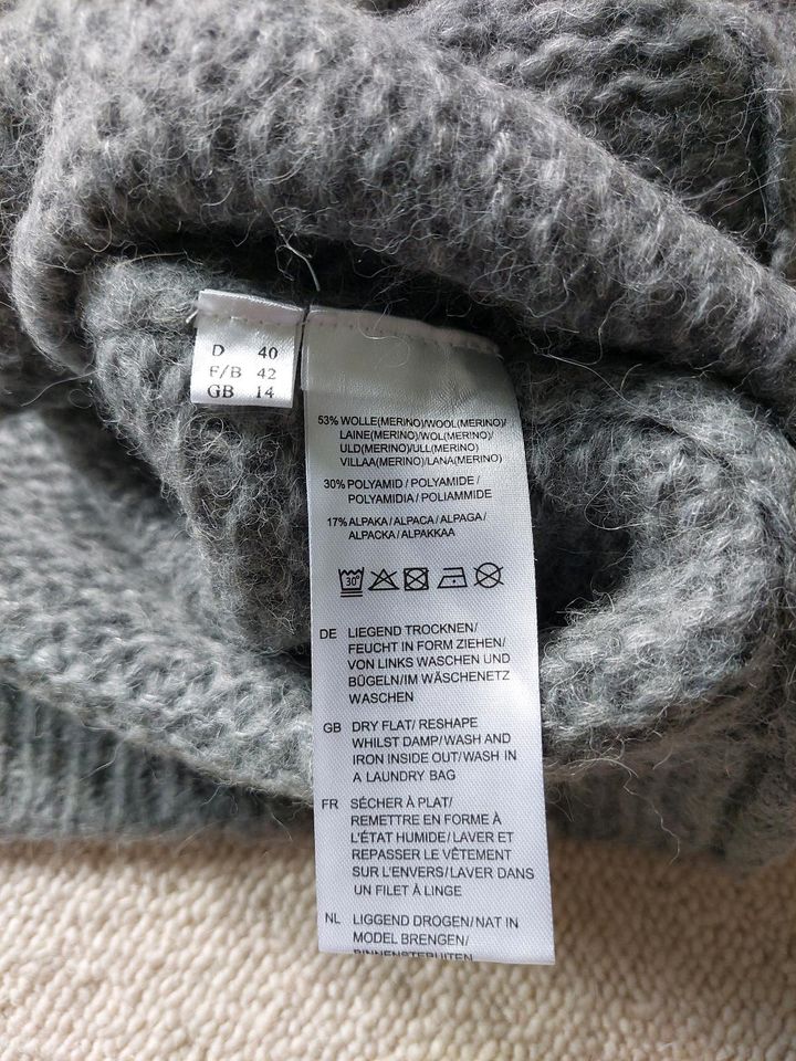 Alpaka, Peter Hahn, Strickjacke Cardigan, Grau, edel, Gr. 40, NEU in Kaltenkirchen