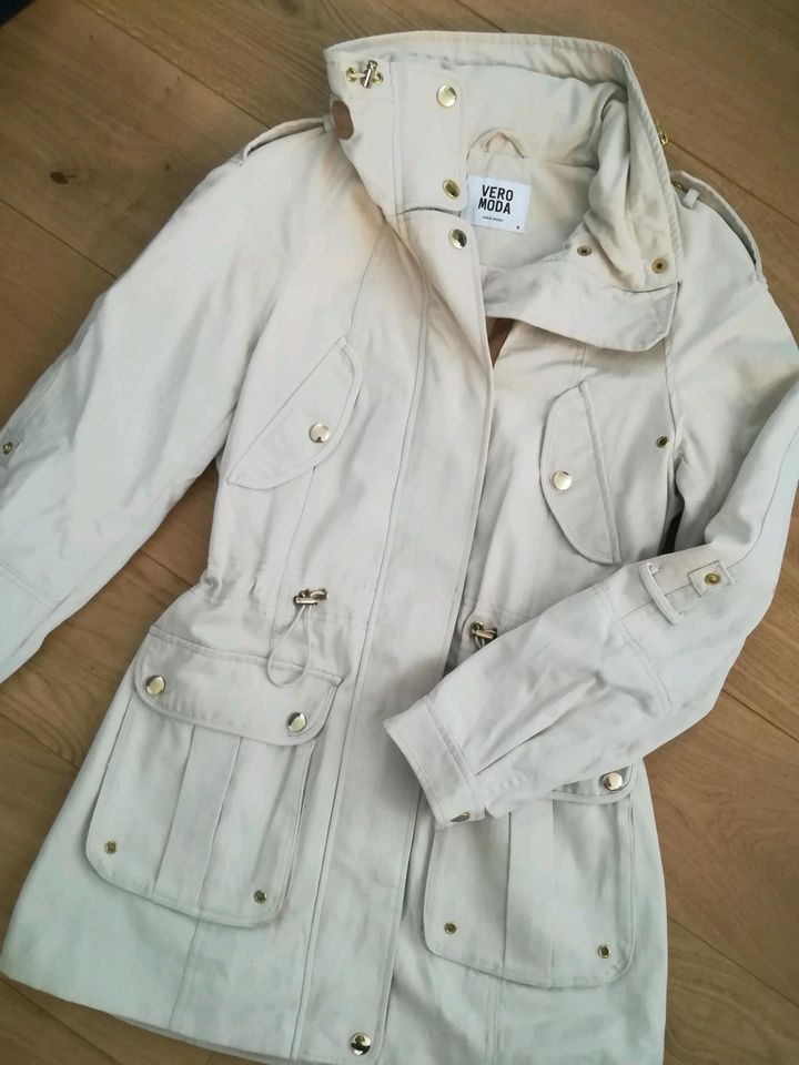 Vero Moda, Kurzmantel, Frühjahr, Damen, Gr. M, beige in Illertissen