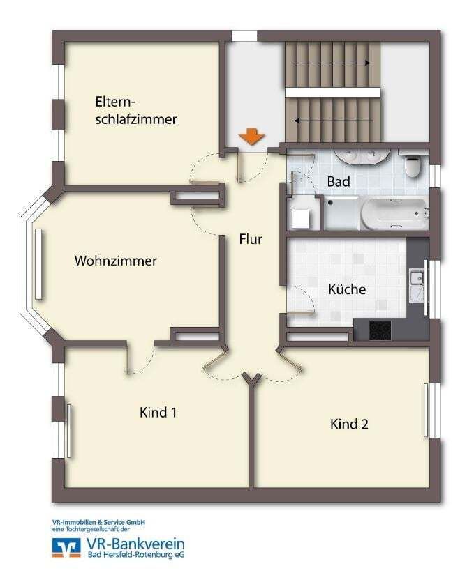 Kapitalanlage oder Eigennutzung - 4 Zimmer Eigentumswohnung in zentraler Lage von Bad Hersfeld! in Bad Hersfeld