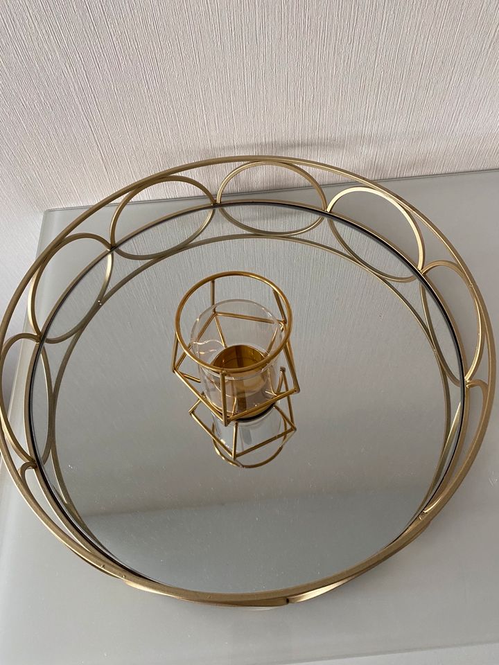 Kerzenhalter/Windlicht/Blumenvase gold Ikea in Pforzheim