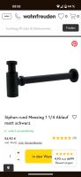 Design Siphon rund matt schwarz - neu Bayern - Fürstenfeldbruck Vorschau