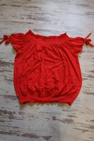 Yessica Carmen Top T-Shirt Schleifen Arm Größe L rot Sachsen-Anhalt - Wolferstedt Vorschau