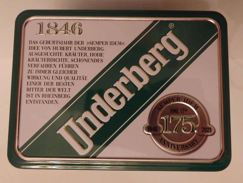 UNDERBERG Blechdose Edition 2021 Jubiläum 175 Jahre in Fürstenberg/Havel