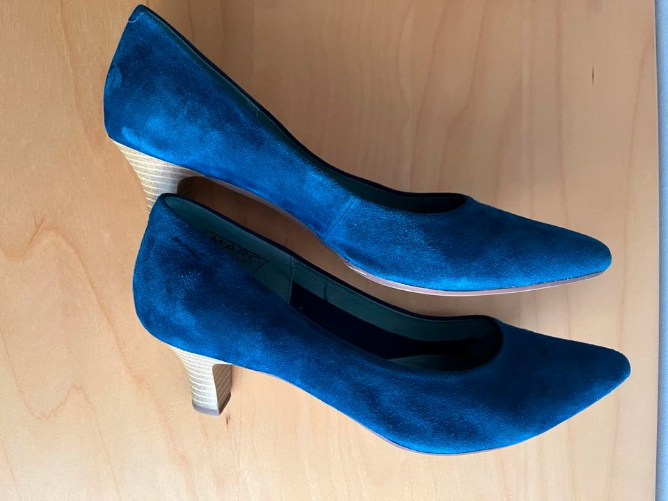 Damen Pumps Blau Leder Wildleder Marc Shoes Marita Gr.38 neuw. in Jena