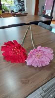 2 x Kunstblume Gerbera groß Kunst Blume rot + rosa 1m lang Hessen - Niestetal Vorschau