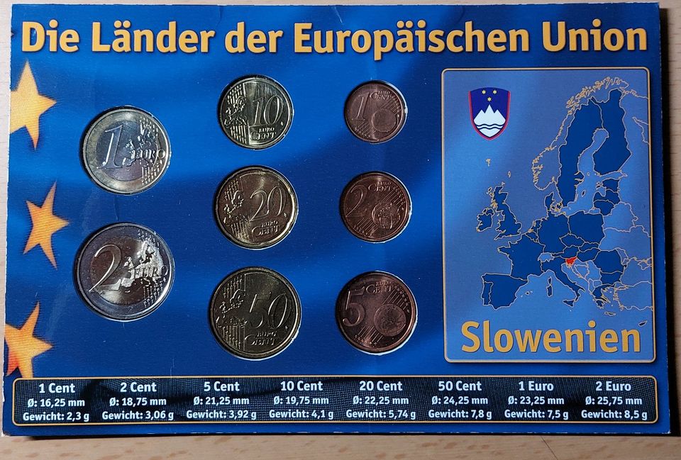 SLOWENIEN 2007  - EURO - Kursmünzensatz - BANKFRIESCH -  im Blist in Berßel