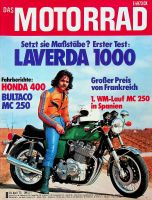 Motorrad 08/75 mit Honda CB 400 Four Bultaco MC 250 Laverda 1000 Niedersachsen - Bad Harzburg Vorschau