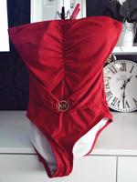 *NEU* Michael Kors Damen Bandeau Badeanzug rot gold MK Gr. 36. West - Unterliederbach Vorschau