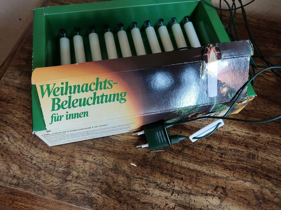 Weihnachtsbeleuchtung, Lichterkette für innen, 10 Kerzen in Rockenhausen