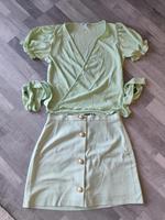 Rock und Bindebluse Set Neu / Pastell Mintgrün Niedersachsen - Stuhr Vorschau