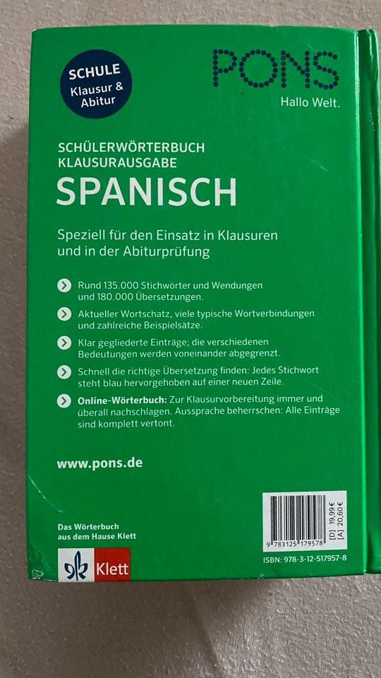 Schülerwörterbuch Spanisch in Bünde