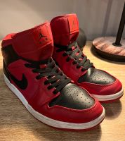 Nike AIR JORDAN 1 MID rot, weiß & schwarz Bremen - Oberneuland Vorschau