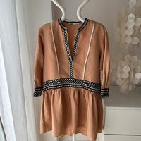 Zara Viskose / Leinen Kleid, Stickerei-Borte, Gr. XS Innenstadt - Köln Altstadt Vorschau