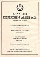 Bank der Deutschen Arbeit Berlin - Werbeanzeige - Reklame 1940 Baden-Württemberg - Schopfheim Vorschau