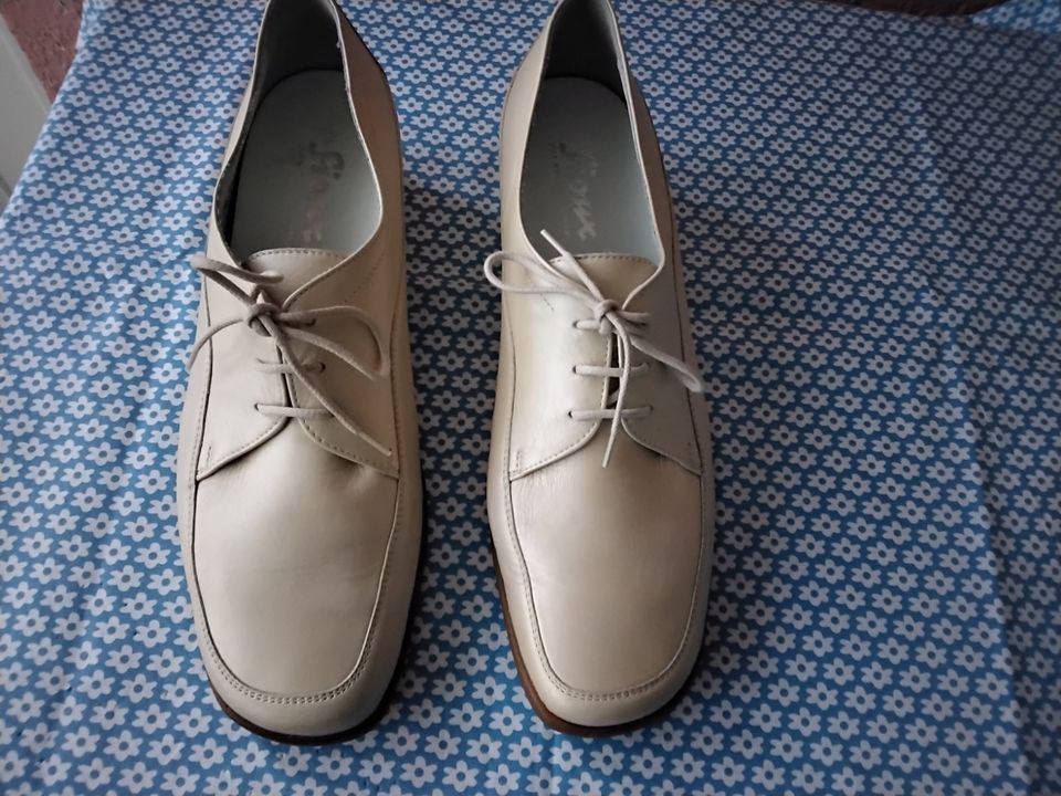 Sioux Halbschuhe Gr. 8 H 42 - Creme Beige NEU Wechselfußbett in Berlin